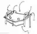 Fig. 01 - Method and mechanism for securing a removable tray to a walker