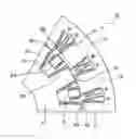 Fig. 01 - Reluctance motor having inductor pole coils located between adjacent ones of the salient poles of a rotor