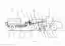 Fig. 01 - Work train comprising a silo trailer drawn by a ground milling machine, and towing device for said work train