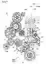 Fig. 06 - Duplex printer with a unidirectional drive source and a gear train with a partially toothed gear