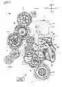 Fig. 10 - Duplex printer with a unidirectional drive source and a gear train with a partially toothed gear