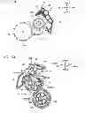 Fig. 13 - Duplex printer with a unidirectional drive source and a gear train with a partially toothed gear
