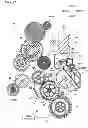 Fig. 16 - Duplex printer with a unidirectional drive source and a gear train with a partially toothed gear