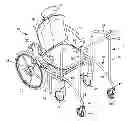 Fig. 01 - Wheelchair with detachable walker