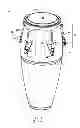 Fig. 02 - Top-tuning system for hand percussion instrument