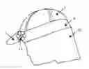 Fig. 01 - Attachable Sunshade for Caps with Half Moon Shaped Opening at the Bottom of the Back of the Cap