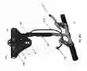 Fig. 02 - Rider controlled zip line trolley brake system