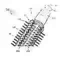 Fig. 01 - Hairbrush device having a variable stiffness of brush filaments