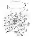 Fig. 01 - Shower head with blockable control disc rotary movement
