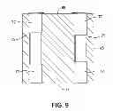 Fig. 10 - Mounting block for attaching a reducing element to a rotary drum
