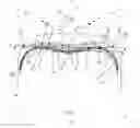 Fig. 01 - Aeroplane tire with crown and carcass both having a concave portion