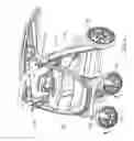 Fig. 07 - Folding travel stroller latch and wheel positioning system