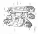 Fig. 08 - Folding travel stroller latch and wheel positioning system