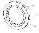 Fig. 01 - Stator component with segmented inner ring for a turbomachine