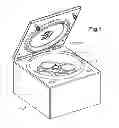 Fig. 02 - Laboratory centrifuge with locking system for locking in translation of rotor on driving motor shaft