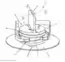 Fig. 01 - Configuration comprising a component and a fixing system for elastic attachment of the component to a panel-shaped support part