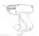 Fig. 04 - Plastic fastener dispensing hand tool having a novel anvil design to reduce needle sticks