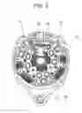 Fig. 03 - Rotary electric machine with a heat sink that has a plurality of fins arranged in groups
