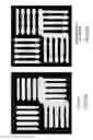 Fig. 11 - Method for correcting electronic proximity effects using the deconvolution of the pattern to be exposed by means of a probabilistic method