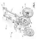 Fig. 02 - Combination drag and parking brake for a stroller