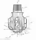 Fig. 01 - HYBRID BIT WITH ROLLER CONES NEAR THE BIT AXIS