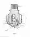 Fig. 03 - HYBRID BIT WITH ROLLER CONES NEAR THE BIT AXIS