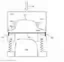Fig. 01 - Gravity loading phase of a deep drawing manufacturing simulation including effects of sheet metal blank in contact with guide pins