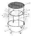 Fig. 01 - Removable pan for cooking grill