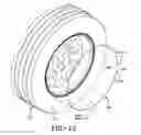 Fig. 16 - Distributed cavity air pumping assembly and method for a tire