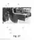 Fig. 27 - Device and system for providing an agricultural ground working implement with down pressure and protective hydraulic cushion for obstacle impact