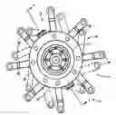 Fig. 01 - Mechanical assembly for urging the circumferential segments of a tire-building drum into fully-expanded positions