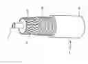 Fig. 01 - Coaxial cable with protruding portions of insulating foam