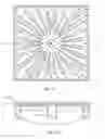Fig. 12 - Methods and apparati for handling, heating and cooling a substrate upon which a pattern is made by a tool in heat flowable material coating, including substrate transport, tool laydown, tool tensioning and tool retraction