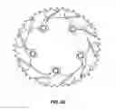 Fig. 16 - Bicycle chain rings with ramps