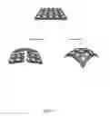 Fig. 13 - Controlled buckling structures in semiconductor interconnects and nanomembranes for stretchable electronics