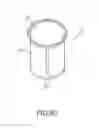 Fig. 44 - Container having a rim or other feature encapsulated by or formed from injection-molded material