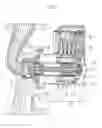 Fig. 02 - Motor housing with electronic housing both having vertical partial cooling ribs for wet-running motor for a centrifugal pump
