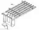 Fig. 01 - Interchangeable and changeable slider blade dispensing apparatus with adjustable saw tooth trough tray
