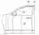 Fig. 01 - Motor vehicle window frame with reflective luminant trim