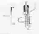 Fig. 01 - Device for connecting a fixed portion of a turbine engine and a distributor foot of a turbine engine turbine
