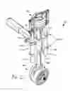 Fig. 23 - Machine suspension and height adjustment