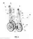 Fig. 07 - Foldable jogging stroller frame with an auto-swiveling mechanism for rear wheel sets thereof