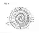 Fig. 05 - Scroll-type compressor with gas passage formed in orbiting plate to restrict flow from compression chamber to back pressure chamber