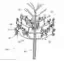 Fig. 01 - Aerogenerator Comprising a Trunk and a Plurality of Branches Extending From This Trunk