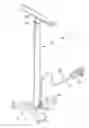 Fig. 01 - Floor pump capable of transmitting air pressure value via wireless transmission to mobile electronic device for indication