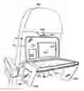 Fig. 01 - Caddy organizer for use with an airplane tray table