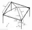Fig. 01 - Canopy framework with locking cam lever