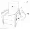 Fig. 01 - Seating device with collapsible arms