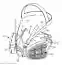 Fig. 01 - Unitary respirator with molded thermoset elastomeric elements