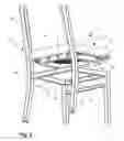 Fig. 03 - Chair with cushion and stackable configuration
